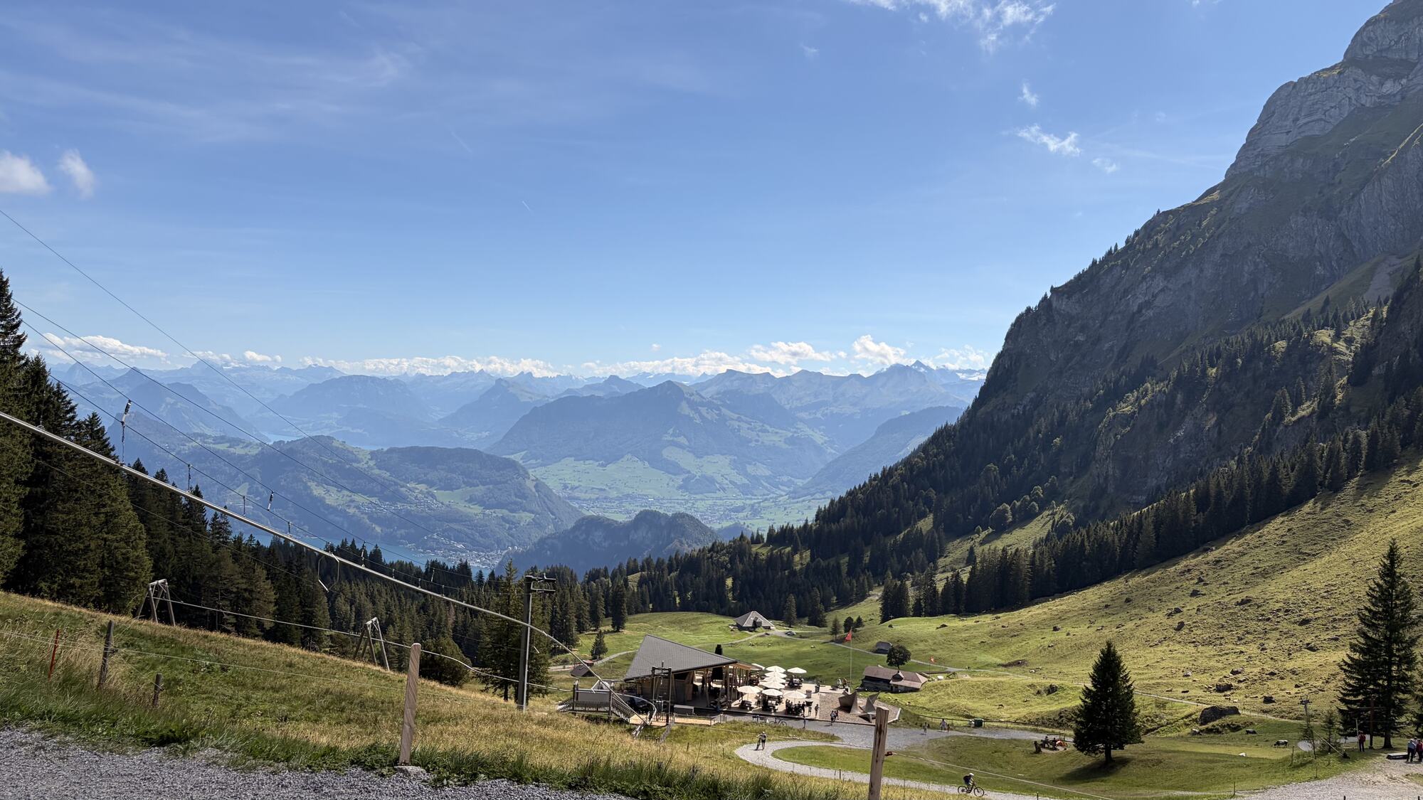 Green hills and mountains in Switzerland